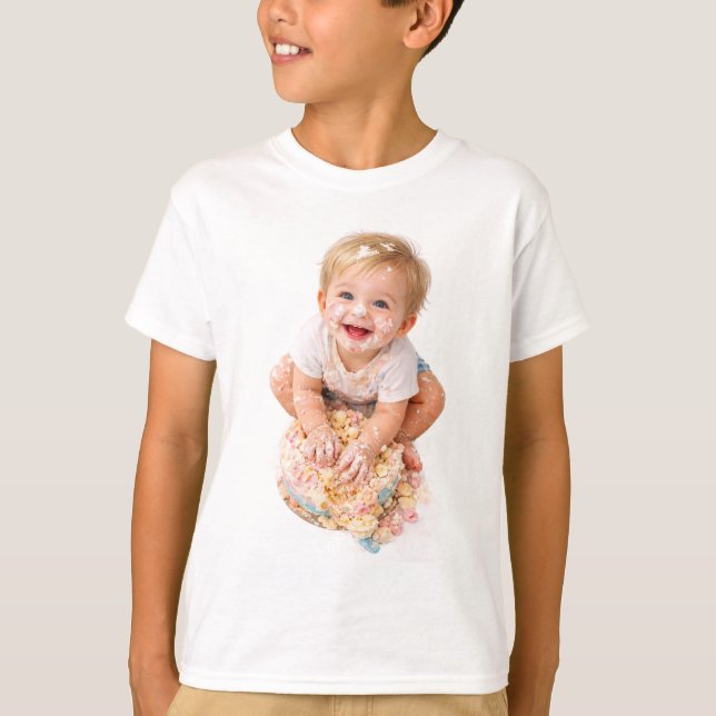 Cake Smash Baby First Birthday T-Shirt (Vorderseite)