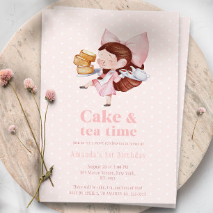 Cake & Tee Time - Sweet 1. Geburtstag Einladung
