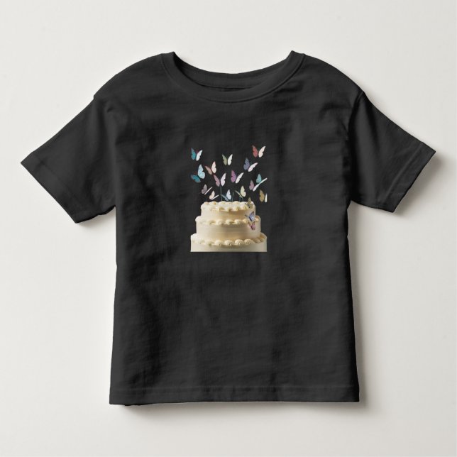 Cake Theme Happy Birthday Kleinkind T-shirt (Vorderseite)