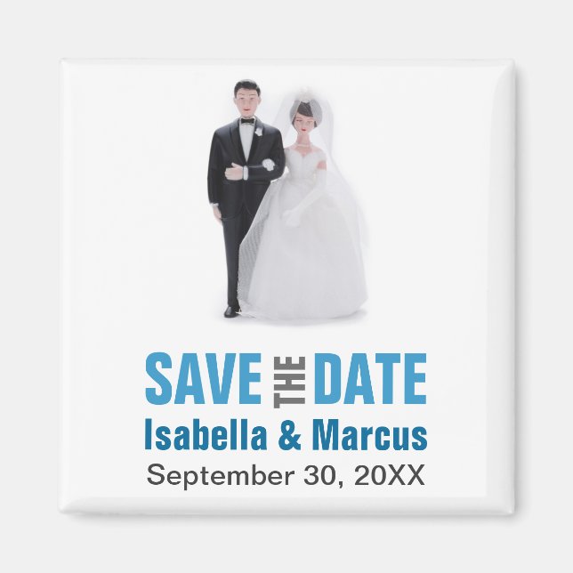 Cake Topper Save the Date Magnet (Vorne)