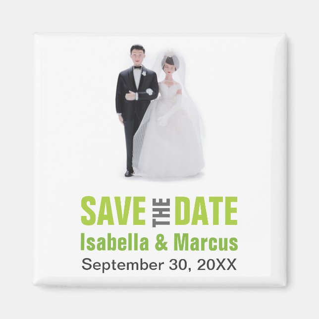 Cake Topper Save the Date Magnet (Vorne)