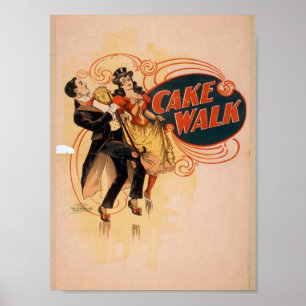 Cake Walk Retro Theater Poster