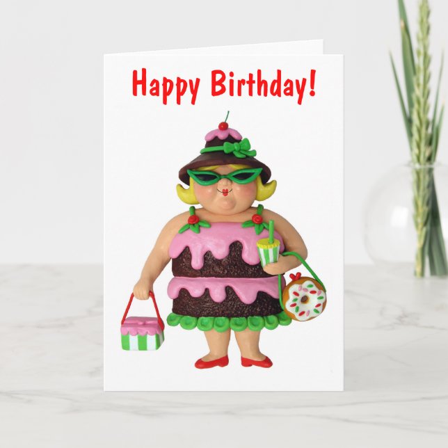 Cake Woman Karte (Vorderseite)