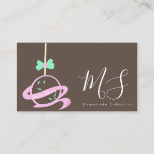 Cakepop-Logo-Bogen-Banner-Cake-Dekorateur-Swirls Visitenkarte