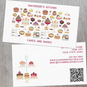 Cakes Backend Catering QR Code Visitenkarte