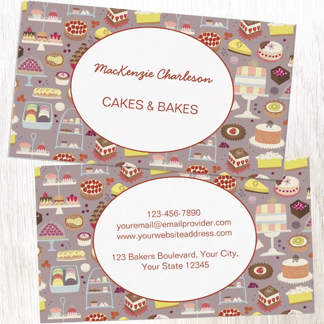 Cakes Catering Baker Business Card Visitenkarte (Von Creator hochgeladen)