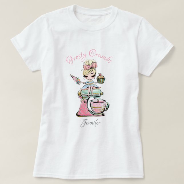 Cakes Cookie Bakery Logo, Bakery Branding Business T-Shirt (Design vorne)