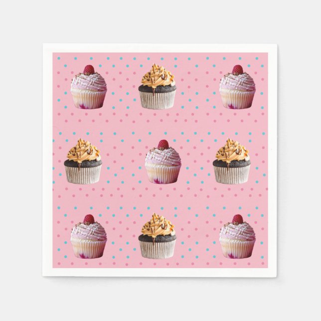 Cakes Dots Colorful Napkins Serviette (Vorderseite)