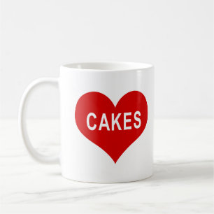 CAKES Rotes Liebe Herz Kaffeetasse