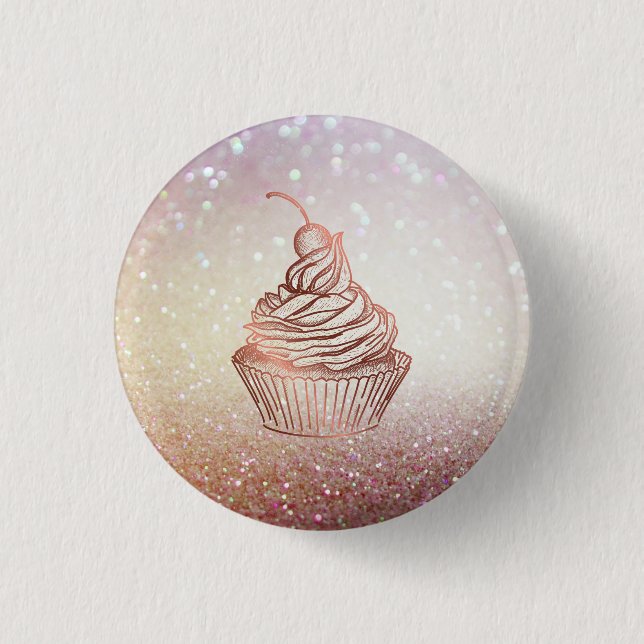 Cakes Süßigkeiten Cupcake Küche Kohl Zuhause Bäcke Button (Vorderseite)