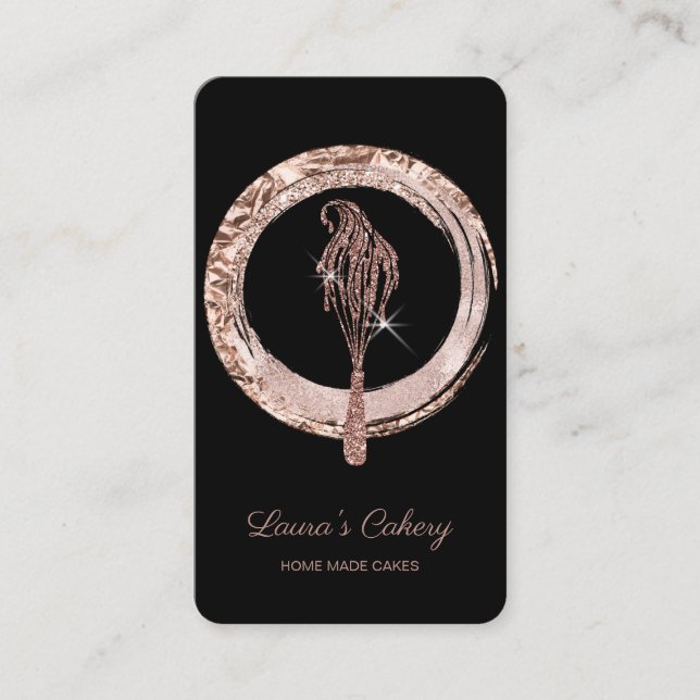 Cakes & Süßigkeiten Cupcake Zuhause Bäckerei Tropf Visitenkarte (Vorderseite)