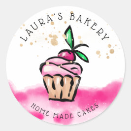 Cakes & Süßigkeiten Cupcake Zuhause Bakery niedlic Runder Aufkleber