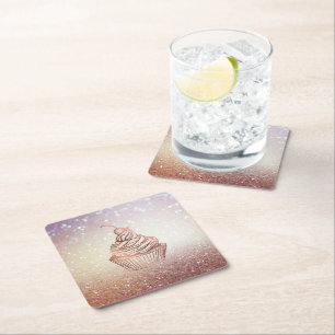 Cakes & Sweets Cupcake Home Bakery Rustic Vintage Rechteckiger Pappuntersetzer