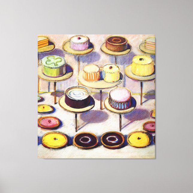 Cakes - Wayne Thiebaud Leinwanddruck (Vorderseite)