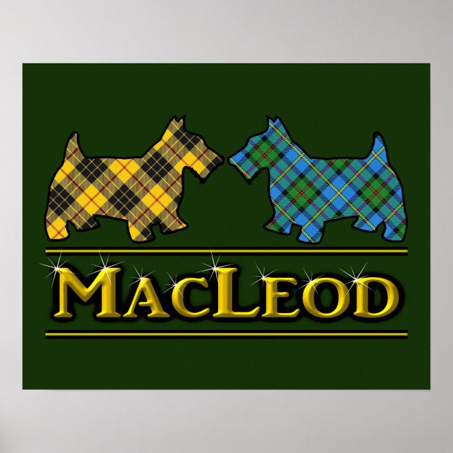 Cal MacLeod Tartan Scottie Dogs Poster (Vorne)