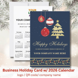 Cal Modern Festival Business Logo QR Holiday Card Feiertagskarte