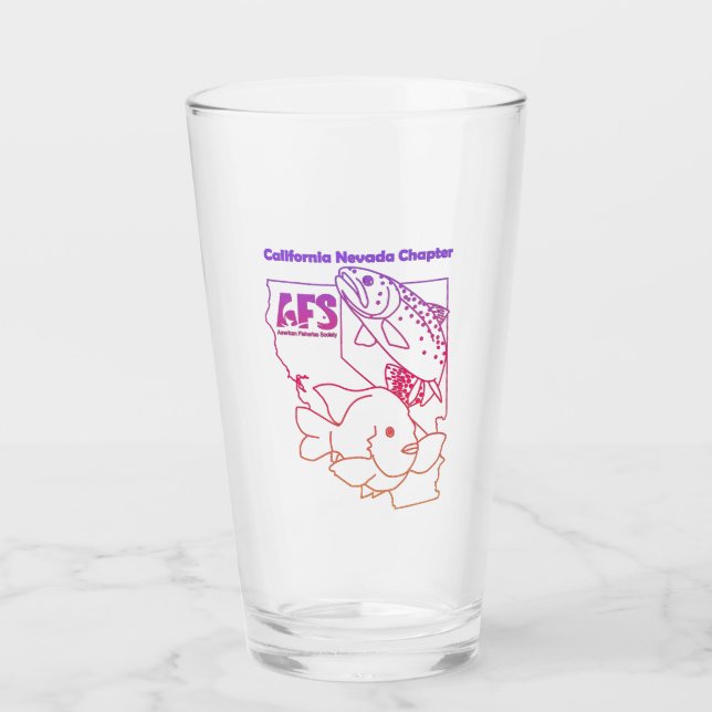 Cal-Neva AFS rosa und lila Glass Tumbler (Vorderseite)