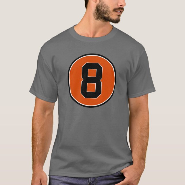 Cal Ripken Jr 8 Jersey-Nummer T-Shirt (Vorderseite)