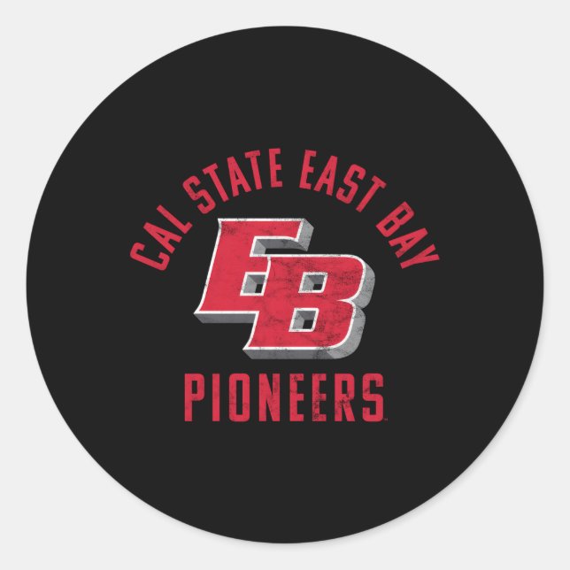 Cal Staat East Bay Csueb Pioneers Large Runder Aufkleber (Vorderseite)