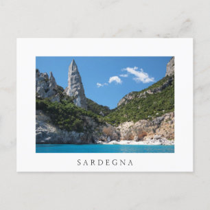 Cala Goloritze Strand, Sardinien weiße Postkarte