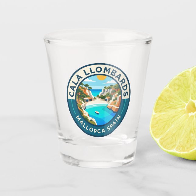 Cala Llombards Spanien Schnapsglas (Vorderseite)