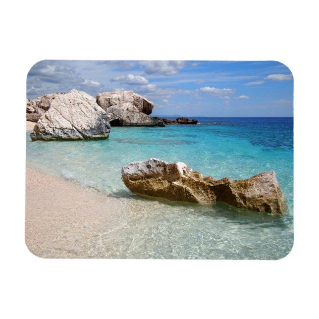 Cala Mariolu Strand, rechteckiger Magnet Sardinien (Horizontal)