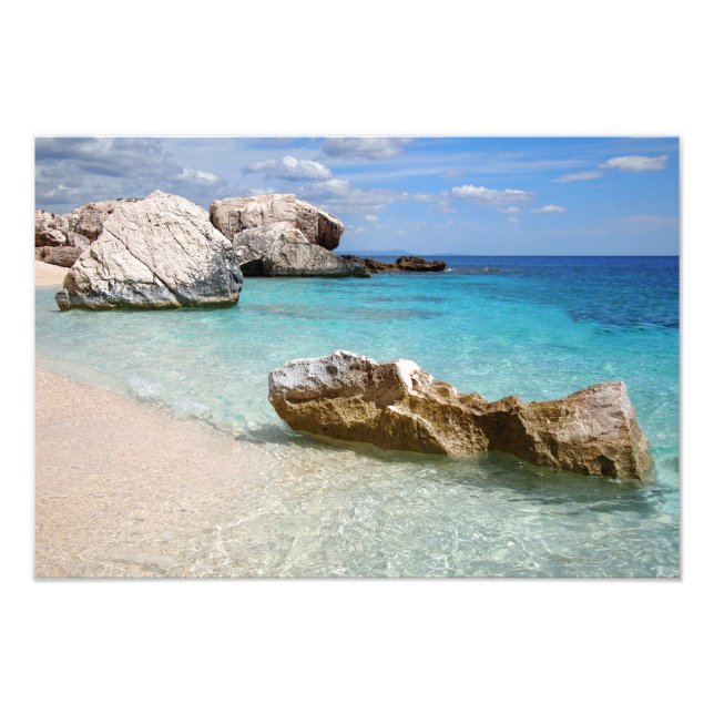 Cala Mariolu Strand, Sardinien Foto drucken (Vorne)