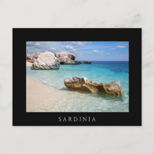 Cala Mariolu Strand, Sardinien schwarze Grenze Pos Postkarte
