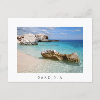 Cala Mariolu Strand, Sardinien weiße Grenze Postka Postkarte