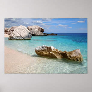 Cala Mariolu Strand, sardinisches Poster