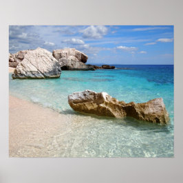 Cala Mariolu Strand, sardinisches Poster