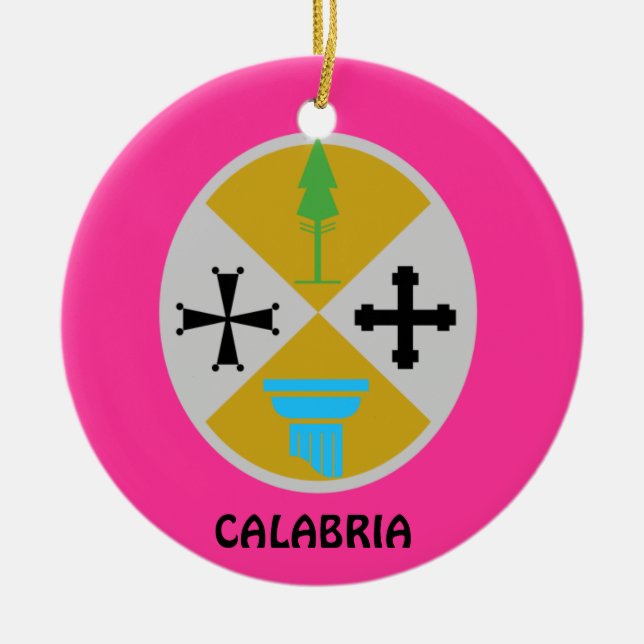 Calabria* Italien Weihnachtsverzierung Kalabrien Keramik Ornament (Vorne)