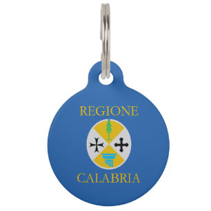Calabria (Region Italien) Flagge Haustiermarke