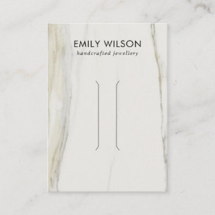 CALACATTA MARBLE TEXTURE HAIR CLIP DISPLAD VISITENKARTE