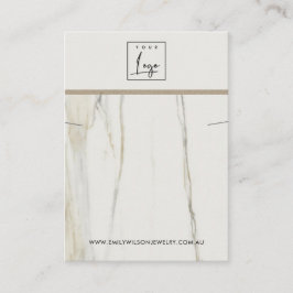 CALACATTA MARBLE TEXTURE NECKLACE BRACELET DISPLAY VISITENKARTE