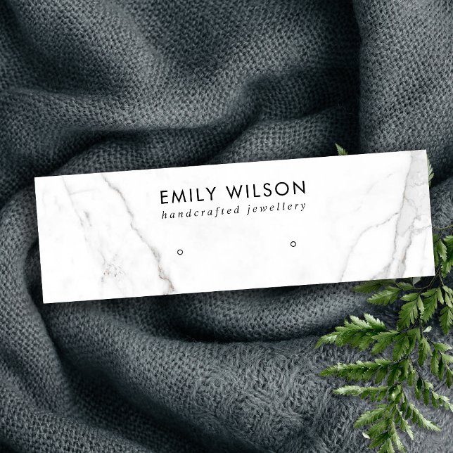 CALACATTA MARBLE TEXTURE STUD EARRING DISPLAY MINI VISITENKARTE (Von Creator hochgeladen)