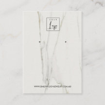 CALACATTA MARBLE TEXTURE STUD EARRING DISPLAY