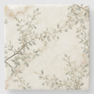 Calacatta Marmor & Botanischer Untersetzer