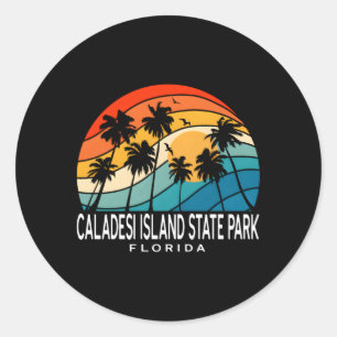 Caladesi Island Staat Park Florida Tropical Beach Runder Aufkleber