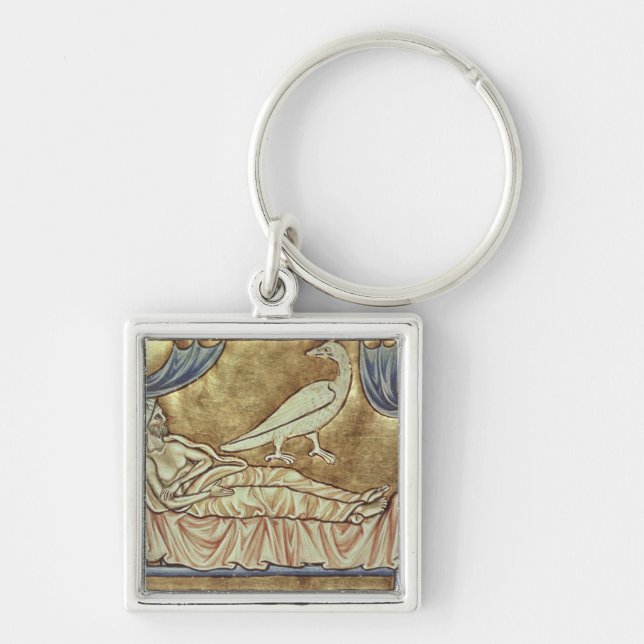 Caladrius Vogel, angeblich vorauszusagen Schlüsselanhänger (Vorne)