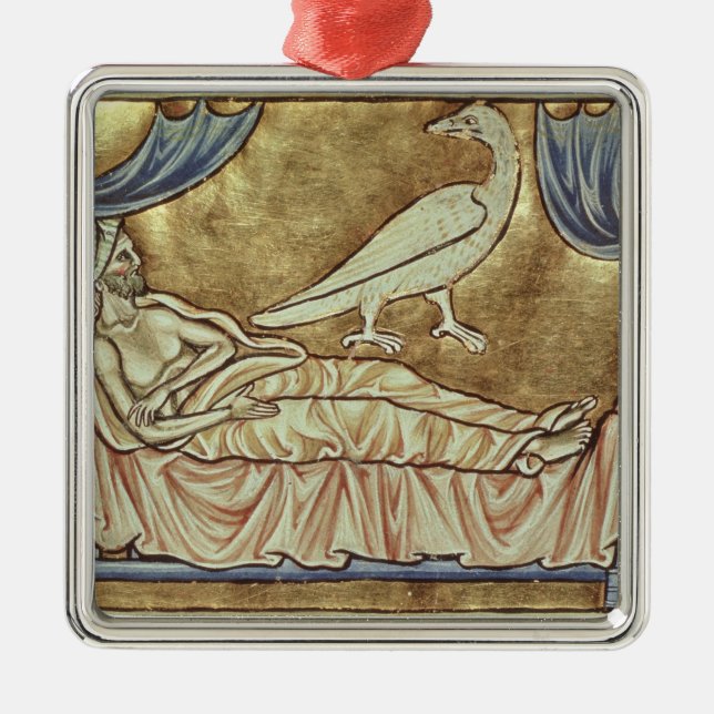 Caladrius Vogel, angeblich vorauszusagen Silbernes Ornament (Vorne)