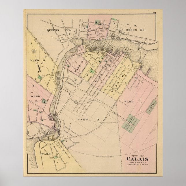 Calais, Landkreis Washington Poster (Vorne)