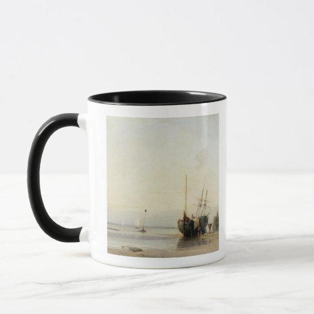 Calais-Pier, c.1823-24 (Öl auf Platte) Tasse (Links)