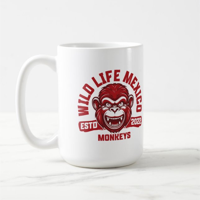 Calakmul Monkeys aus Mexikos Dschungel Kaffeetasse (Links)