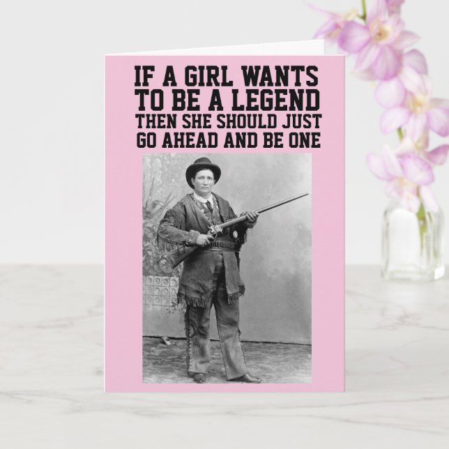 CALAMITY JANE COWGIRL BIRTHDAY GREETING CARDS KARTE (Orchidee)