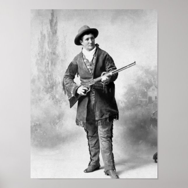 Calamity Jane Holding A Rifle - 1895 Poster (Vorne)