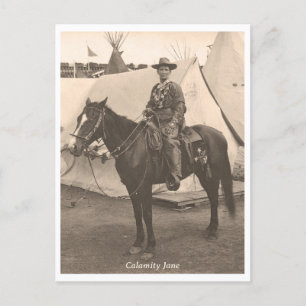 Calamity Jane on Horseback Postkarte