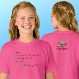 Calamity Jane, sei ein legendäres inspirierendes Z T-Shirt