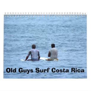 Calander, alte Typ-Brandung Costa Rica Kalender