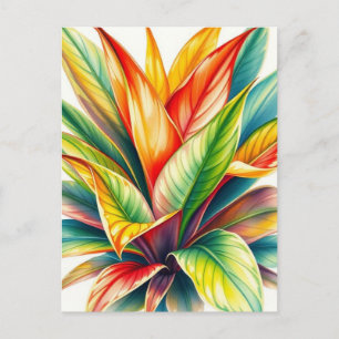 Calathea Gebet Wasserfarbe Postkarte